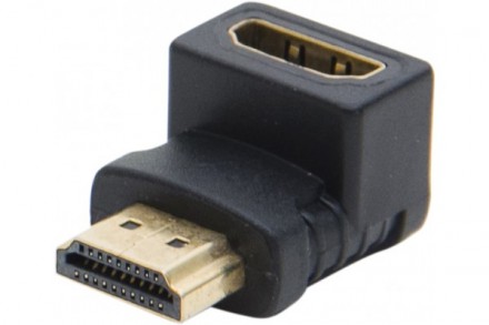Adaptateur hdmi or m/f coude 90°