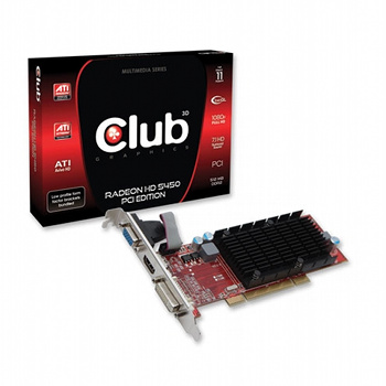 Club 3D Radeon HD 5450 512 Mo PCI Passive