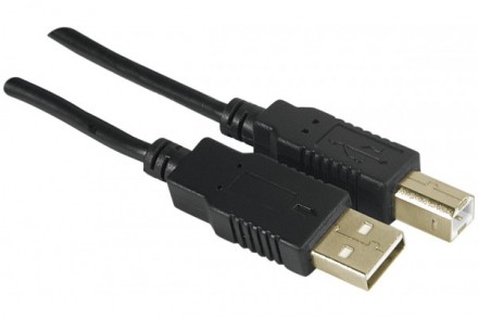 Cordon USB 2.0 type AB M/M avec ferrite - 3m