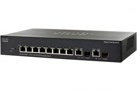 CISCO SF302-08MP SWITCH MANAGEABLE 8x10/100 + 2xSFP POE