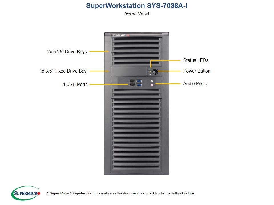 SuperWorkstation 7038A-I Dual Socket R3 (LGA 2011)