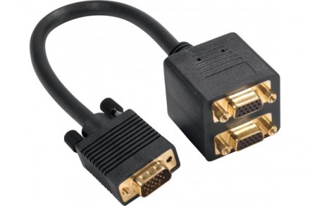 Cable 1 vga /m vers 2 vga /f
