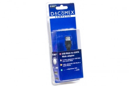 Dacomex Cordon USB 2.0 - eSATA 0,60 m