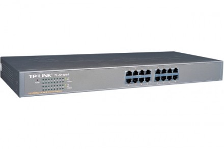 Switch réseau TP-Link 16 ports RJ45 10100 rackable 19"