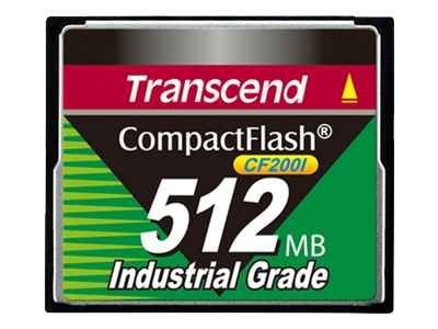 Transcend CF200I Industrial Grade - Carte Compact Flash - 512 Mo