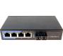 PoE 48V Switch réseau Ethernet 4 ports RJ45 10/100/1000 avec 1 port 100FX SC