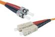 Cordon fibre optique ST/SC 50/125 - 15.00 m