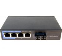 Switch réseau Ethernet 4 ports RJ45 10/100/1000 avec 1 port 100FX SC